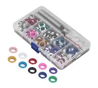Pwshymi Kit D'oeillets en Métal Durable, Ensemble D'œillets, Installation Facile pour L'artisanat du Cuir, Chaussures, Sacs et Vêtements, 10mm, Couleurs Assorties, 100 Pièces