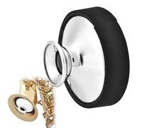 Pwshymi Lade Sourdine pour Saxophone Alto, Silencieux pour Saxophone Amortisseur, Accessoire Compact D'Affaiblissement du Son (Argent)