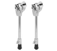 Pwshymi Lot de 2 Pieds de Grosse Caisse, Pieds Chromés Durables pour Instruments à Percussion, Hauteur Réglable pour Batteries, Parfait pour la Batterie de Jazz, Taille 11,0 X 3,0 X 2,3 Pouces