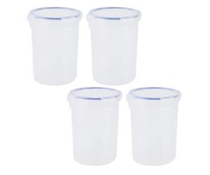 Pwshymi Lot de 4 Récipients à Peinture, 1000 Ml, Hermétiques, Transparents, avec Brosse à Boule de Mélange, pour Repeindre les Restes de Réparation, œuvres D'art D'entretien de Voiture