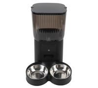 Pwshymi Mangeoire Automatique pour Chat avec Portion Réglable de 5 L | Contrôle par application mobile, empêche de trop manger, système de détection intelligent