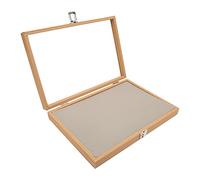 Pwshymi Médaille Shadow Box, Pin Display Case Clear Keep Tidy Dustproof Large Size Beautiful for Jewelry for Broches(Poirier)