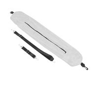 Pwshymi Oreiller Cervical de Voyage Pliable en Forme de U en Peluche Douce pour Les Essentiels de Voyage en Avion et Les Escapades du Week-End, 7,1 X 35,4 Pouces (Gris)