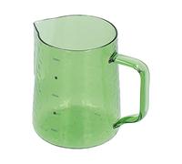 Pwshymi Pichet à Mousse de Lait en Verre borosilicaté de 500 Ml, Fabrication Soignée Soufflée à la Main pour L'art du café au Lait, avec Bord Poli Lisse pour les Boissons au Vin, au (Verte)