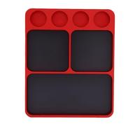 Pwshymi Plateau à Vis en Métal RC, Support de Vis en Alliage D'aluminium, Outil D'organisation de Plaque pour Modèle de Voiture 1/10 RC, Réparation D'avion et Fixation de Téléphone (Rouge)