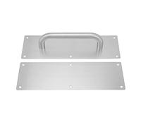 Pwshymi Poignée de Plaque de Porte Ovale Blanche en Acier Inoxydable 304, pour Portes -feu, Hôtels, Restaurants