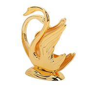Pwshymi Porte-serviettes en Forme de Cygne, Design doré élégant, pour Table à Manger, Buffet, Alliage Métallique, 10,7x10x3,7 Cm
