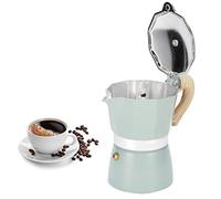 Pwshymi Pot de Cuisinière, Cafetière en Aluminium Octogonal en Aluminium, Cafetière Durable pour une Cuisine à la Maison, Argent (N ° 3 pot 150 ml de lac bleu)