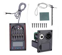 Pwshymi Préampli Guitare Acoustique, Guitar Pickup Equalizer LCD EQ 5 Bandes Préampli Accordeur Piézo-électrique pour Guitare