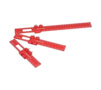 Pwshymi Règle à Calcul en Métal avec Conception Multi-angle | Construction en aluminium, double échelle pour plus de précision, compact pour un transport facile