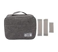 Pwshymi Sac à Cordon Portable étanche, étui D'accessoires électroniques pour Câbles D'organisation de Voyage, Tissu Oxford 300D Gris 1 unité