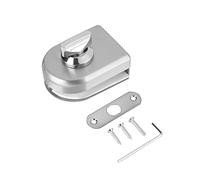 Pwshymi Serrure de Porte en Verre en Acier Inoxydable, Bouton Rotatif de Commande, Langue de Verrouillage Ronde pour une Ouverture et une Fermeture Faciles pour 10 à 12 Mm sans Cadre