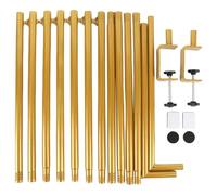 Pwshymi Support de Tige de Table, Hauteur Réglable 29-55 Pouces Largeur 46-100 Pouces, Tige de Suspension en Arc de Table pour Décoration de Fête de Mariage (Or)