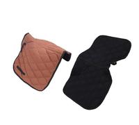 Pwshymi Tapis de Selle de Cheval Professionnel Respirant, équipement D'équitation Confortable et Durable pour L'entraînement au Saut, Tissu éponge en Coton, 98x57cm (Café et Noir)