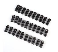 Pwshymi Tête de Joint avec Embouts de Tige et Billes de Connexion de Haute qualité pour Axial Scx10 II 90046 RC Car Crawler, 30 Pièces en Plastique Noir + Billes de Connexion avec Embouts de Tige en