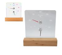 Pwshymi Thermomètre et Hygromètre de Sauna, 2 en 1, LED RVB, Base en Bois, Montage Mural, pour Mesurer la Température et l'humidité dans Les Saunas et Les (Celsius 0 ℃ -120)