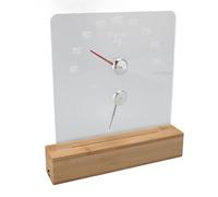 Pwshymi Thermomètre et Hygromètre de Sauna, 2 en 1, LED RVB, Base en Bois, Montage Mural, pour Mesurer la Température et l'humidité dans Les Saunas et Les (Fahrenheit 50 ℉ -210)