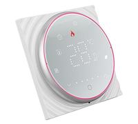 Pwshymi Thermostat Intelligent pour Le Chauffage Domestique, Programmable et économe en énergie, Conception D'affichage LED, adapté à Un Boîtier encastré de 86 Mm (Blanche)