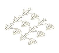 Pwshymi Trombones Dorés de Forme Unique, Légers et Portables pour le Bureau et la Maison, 100 Pièces, Clips Métalliques avec Boîte de Rangement