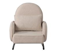 PWTJ Canapé à bascule pour enfant recouvert de velours Teddy et avec un oreiller - Housse de coussin douce avec housse d'oreiller lavable et base en métal robuste - Chaise sûre pour lire et jouer