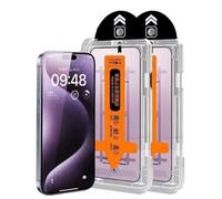 Pwzoax 2025 New Invisible Screen Protector -Fingerprint-Proof Dust Free, 2 Packs Screen Protectors for iPhone 16 15 14 13 12 11 Pro Max (Anti-blue light,For iphone16)