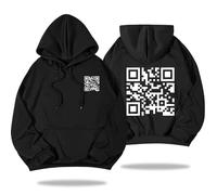 Pwzoax Funny Fu Qr Code Hoodie, Fu Qr Code Sweatshirt, Qr Scan Code Joke Funny Hoodie Unisex (Black2,3XL)