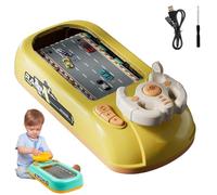 Pwzoax Racing Adventure Car Steering Wheel, Car Racing Adventure Toy with Steering Wheel, Racing Car Steering Wheel Toy Steering Car Toy (Yellow)