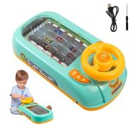 Pwzoax Racing Adventure Car Steering Wheel, Car Racing Adventure Toy with Steering Wheel, Racing Car Steering Wheel Toy Steering Car Toy (Green)