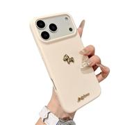 Pwzoax Red Bottom 3D Gold Lucky Horse Phone Case, Chinese New Year Phone Case for IPhone 17 16 15 14 13 Pro Max (16Pro,White)