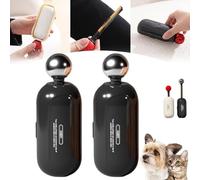 Pwzoax Reusable Sticky Roller Ver2, Enjoy Portable Lint Roller, Super Sticky Lint Roller Ball for Plush Hair (2*Black)