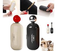 Pwzoax Reusable Sticky Roller Ver2, Enjoy Portable Lint Roller, Super Sticky Lint Roller Ball for Plush Hair (White+Black)