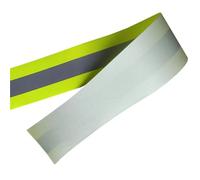 PXAMORTEL bande réfléchissante pour vêtements, Ruban adhésif réfléchissant ignifugé en coton multicolore, plusieurs tailles(Yellow,5cmx20m)