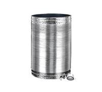 PXAMORTEL Conduit flexible en aluminium, tuyau flexible de ventilation en aluminium à 2 couches pour sécheuses, hottes de cuisine CVC, différentes tailles (4 m, 160 mm)