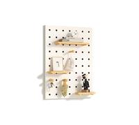 PXAMORTEL Organisateur Mural à Panneaux perforés pour Outils Panneaux muraux en Bois perforé Multicolores, Plusieurs Tailles(White,15.74x23.62in)