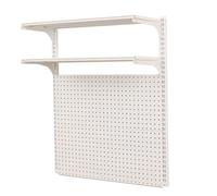 PXAMORTEL Organisateur Mural à Panneaux perforés pour Outils Panneaux muraux en métal perforé avec étagères, Blanc, Plusieurs Tailles(29.53x35.43in/75x90CM)