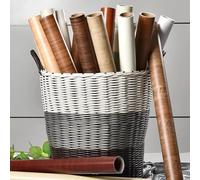 PXAMORTEL Papier peint effet bois à décoller et coller Rouleau de film for meubles autocollant aspect bois multicolore 60 cm x (300-1000) cm(Tisch Folie 018,60 x 1000 cm)