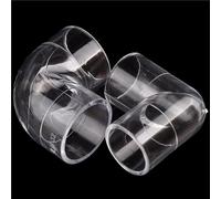 PXAMORTEL Raccords pour Tubes Transparents en Acrylique, Lot de 2 connecteurs de Tuyau d'eau en Acrylique Transparent, coude à 90°, for Aquarium et Jardin(40mm)