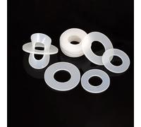 PXAMORTEL Rondelle Plate en Caoutchouc de Silicone, Lot de 20 Joints Plats en Silicone, épaisseur 1,5 3 4 mm Rondelles convexes en Silicone(20x44x4)