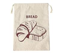 PXAMORTEL Sac à Pain réutilisable en Lin Sac à Pain en Lin avec Cordon de Serrage en Coton for Le Rangement des Baguettes et du Pain