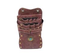 PXAMORTEL Sac de Coiffure 7 Poches en Cuir PU for Ciseaux à Cheveux, Sac de Support de Coiffure, Pochette de Salon de Coiffure, Sac Banane, Sac de Ciseaux for Animaux de Compagnie, Sac de barbier(D)