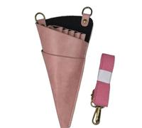 PXAMORTEL Sac de Coiffure à la Mode, 5 Poches, Sac Triangulaire for Ciseaux à Cheveux, Sac de Support de Coiffure, Sac de Salon de Coiffure, Sac Banane, Sac de barbier(Pink)