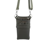 PXAMORTEL Sac de Coiffure en Cuir PU avec Ceinture réglable for Ranger Les Outils de Coiffure, Les Ciseaux, Les Pinces, Les étuis, Les Peignes, Sac de barbier Haute capacité(1)