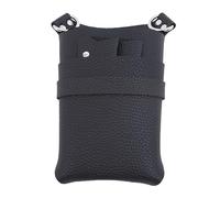 PXAMORTEL Sac de Coiffure en Cuir PU, étui, Ceinture réglable, Ceinture for Ranger Les Outils de Coiffure, Ciseaux, Pinces, étui, Peignes, Sac de barbier Haute capacité(Black)