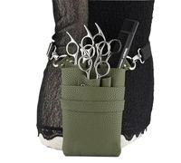 PXAMORTEL Sac de Coiffure, Sac à Ciseaux à Cheveux, Pinces, Peigne, étui de Coiffure, étui à Ciseaux à Cheveux, Pochette de Support, Sac de Taille de Salon, Sac en Cuir PU, Sac de barbier(1)