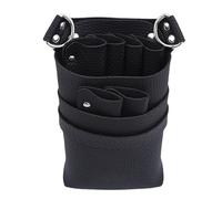 PXAMORTEL Sac de Coiffure, Sac à Ciseaux à Cheveux, Pinces, Peigne, étui de Coiffure, étui à Ciseaux à Cheveux, Pochette de Support, Sac de Taille de Salon, Sac en Cuir PU, Sac de barbier(Black 01)