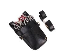 PXAMORTEL Sac de Coiffure, Sac à Ciseaux for Cheveux, Sac à Pinces, étui for Ciseaux de Coiffeur, étui avec Ceinture à bandoulière, Sac de barbier(Black)