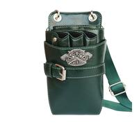 PXAMORTEL Sac de Coiffure Sac à Outils de Coiffure Pochette à Ciseaux Facile à Transporter for coiffeurs Sac de barbier Portable(Blackish Green)