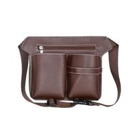 PXAMORTEL Sac de Coiffure, Sac de Ciseaux de Coiffeur, Sac Banane, Sac à Outils de Salon de Coiffure, Sac de Coiffeur 2 Couleurs(Brown)
