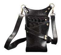 PXAMORTEL Sac de Rangement for Coiffure, étui for Ciseaux à Cheveux, Pochette for Outils de styliste, Ceinture d'épaule for Hommes et Femmes, Sac de Coiffure for barbier(Black)