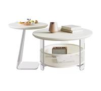PXAMORTEL Table d'appoint en Acrylique, Table Basse, Ensemble de 2 Tables Basses gigognes en Acrylique Transparent, Plusieurs Tailles(XX-Large)